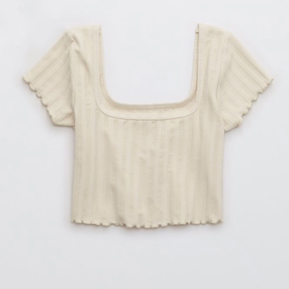 NWT OFFLINE By Aerie OG Groove Crop Tee Size XS - Picture 2 of 7